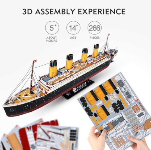 تفصیلی ڈیزائن پیپر Jigsaw DIY اسٹیڈیم 3D پہیلی ماڈل